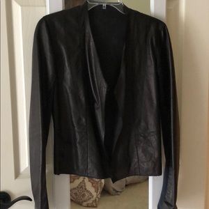 Black lightweight black leather jacket